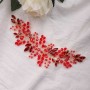 Accesoriu elegant pentru decor par AP013BB Auriu cu cristale Rosii deosebite + 2 Agrafe